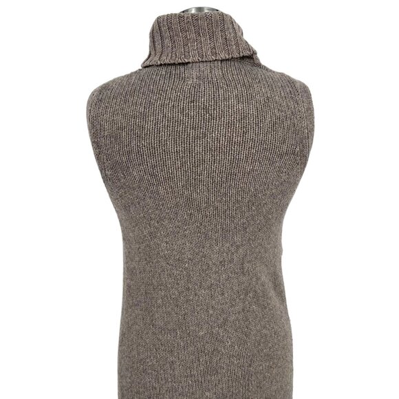 Nomad Morgan Carper Sleeveless Fringe Turtleneck Sweater Dress Gray Size Small - Picture 6 of 13